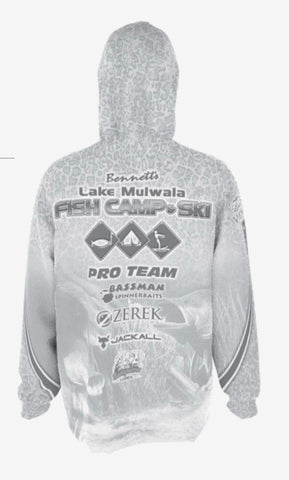 FISH CAMP & SKI  -  Mens HOODED FISHING SHIRT WITH UPF 50 BROAD-SPECTRUM SUN PROTECTION